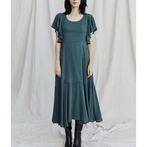 Sisters of the Black Moon Loretta Dress Small Emerald Green Handmade Fairy Witch